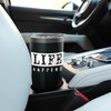 LIFE HAPPENS BE HAPPY LOVE LAUGH Stainless Steel Insulated Tumbler