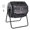 VEVOR Compost Bin, 43-Gal Dual Chamber Composting Tumbler, Large Tumbling