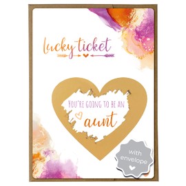 Joli Coon Pregnancy announcement scratch card - You are going to be an aunt - Baby announcement with envelope - Dream