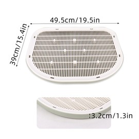 Dmnnlp Cat Litter Mat Large 19.5"x15.4", Litter Trapping Mat for Litter Box, Anti-Slip Kitty Litter Catcher Pad, Waterproof Washable Easy Clean & Saves Litter (Gray)
