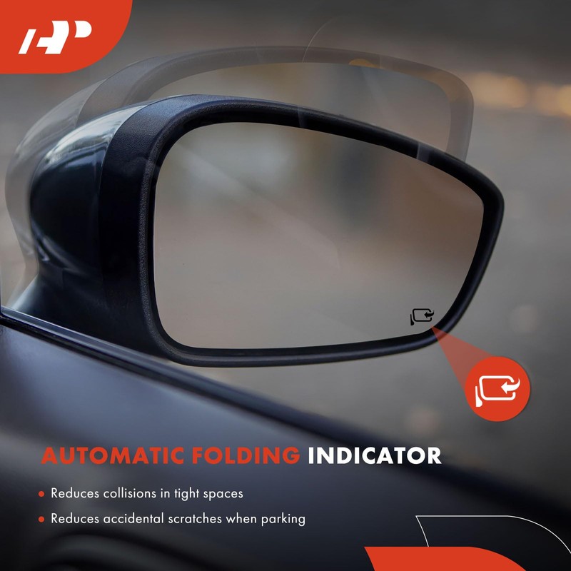 A-Premium Right Passenger Side Upper Heated Mirror Glass with Backing