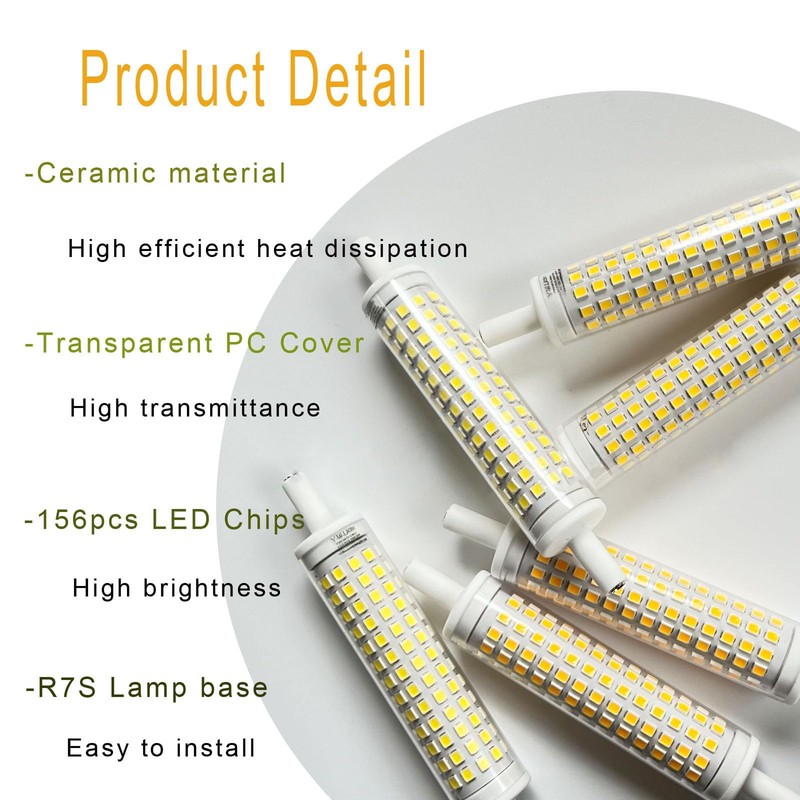 Geminilite R7s LED Bulb Dimmable 118mm 14W Double Ended J118