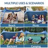 Gardentime Beach Tent Canopy Sun Shelter 10x10ft UPF50+ Protection Portable