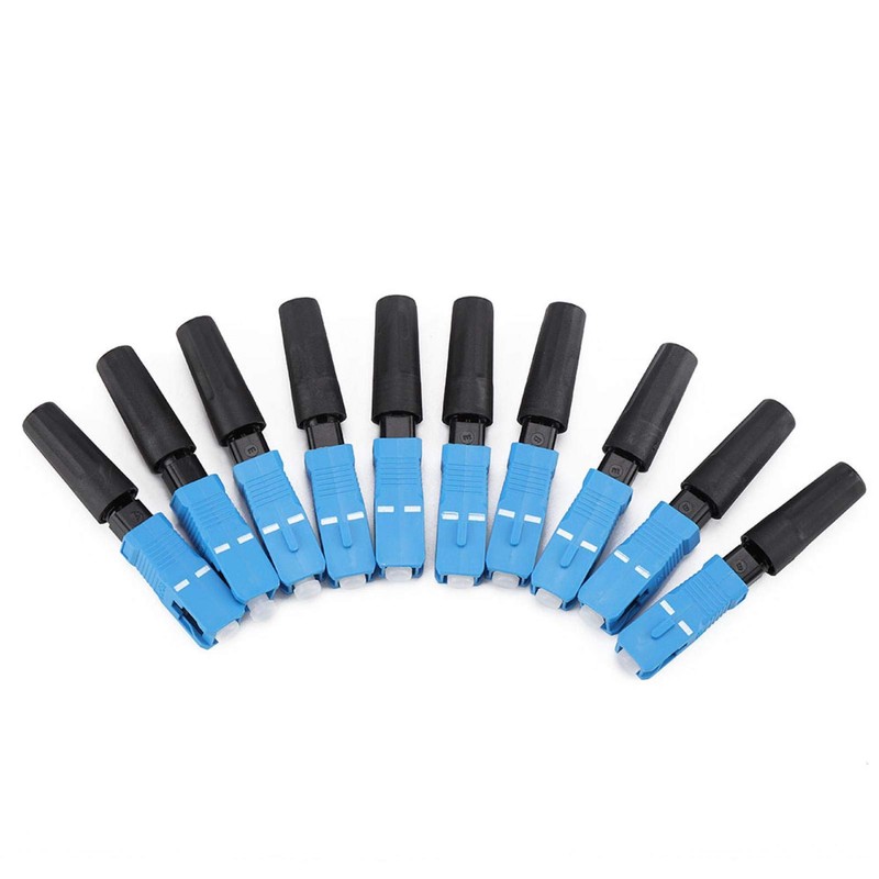 Oumefar 100 piezas de conector rápido de fibra óptica integrada,