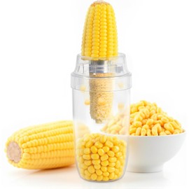 YYP Corn Cob Stripper, Corn Peeler for Corn on the Cob, with Bowl Fast No-Mess Kernel Cutter Tool for Effortless Prep with Serrated Blade for Home & Kitchen
