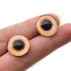 Pheasant Glass Bird Eyes, Light Brown Tan Foul 6mm to