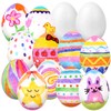 VEYLIN 25 Pieces White Foam Eggs Polystyrene Balls for Easter