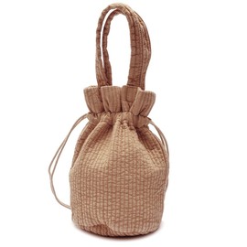 Rename Korean Lightweight Quilted Nubi Bag, Drawstring Bag, Women's, Ible Handbag, brown (mocha)