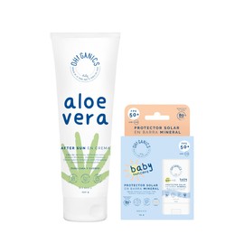 OH! GANICS 1 Protector Solar Mineral En Barra 15 gr y 1 Aloe Vera After Sun en Crema 250 g