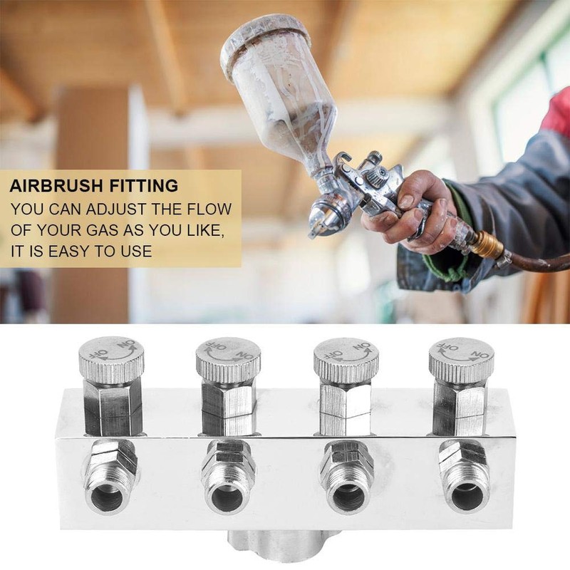 Airbrush Air Hose Quick Release Coupler, Multi-function Adjustable Aluminium Air
