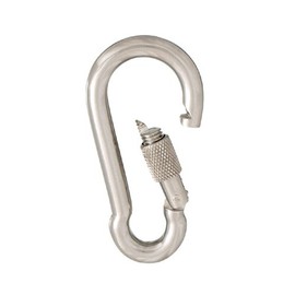 Yacht Steel Stainless Steel Carabiner Hook with Safety Nut 12 x 140 mm AISI316/A4
