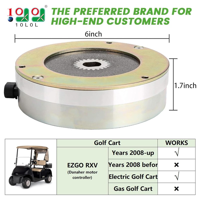 10L0L Golf Cart Motor Brake Replacement for EZGO RXV 2008-2011