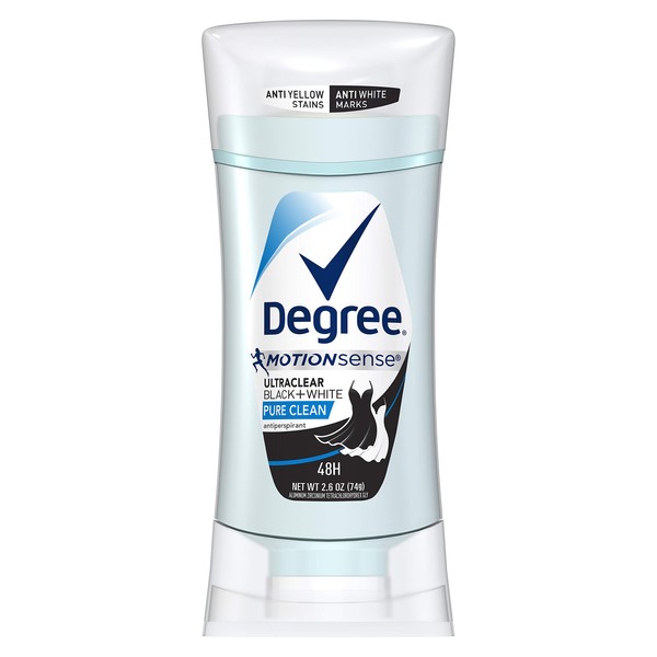 Degree UltraClear Antiperspirant for Women Protects from Deodorant Stains Pure Clean Deodorant for Women 2.6 oz