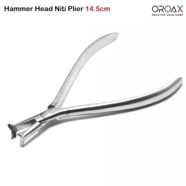 OROAX Orthodontic Hammer Head Plier Cinch Back Niti Wire Dental Lab instrument 14.5 cm