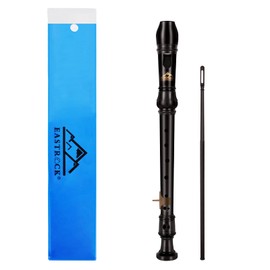 EastRock Soprano Recorder for Beginners Kids, C Key Recorder German Style, Soprano Recorder ABS 3 Pieces with Cleaning Rod Fingering Chart Packing Bag Thumb Rest (Coffee)
