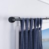 Decopolitan 30890-BL48 5/8" Cap Curtain Rod Set, 48 to 84