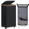 efluky Laundry Basket with Wheels, Tall Rolling Laundry Hamper with