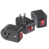[ETL Listed] Cable Matters 3-Pack Grounded Outlet Switch with On