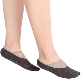 WHITE FANG SC046 Women's Socks, Short, Anti-Slip, Yoga, Ballet, Training, Gym,