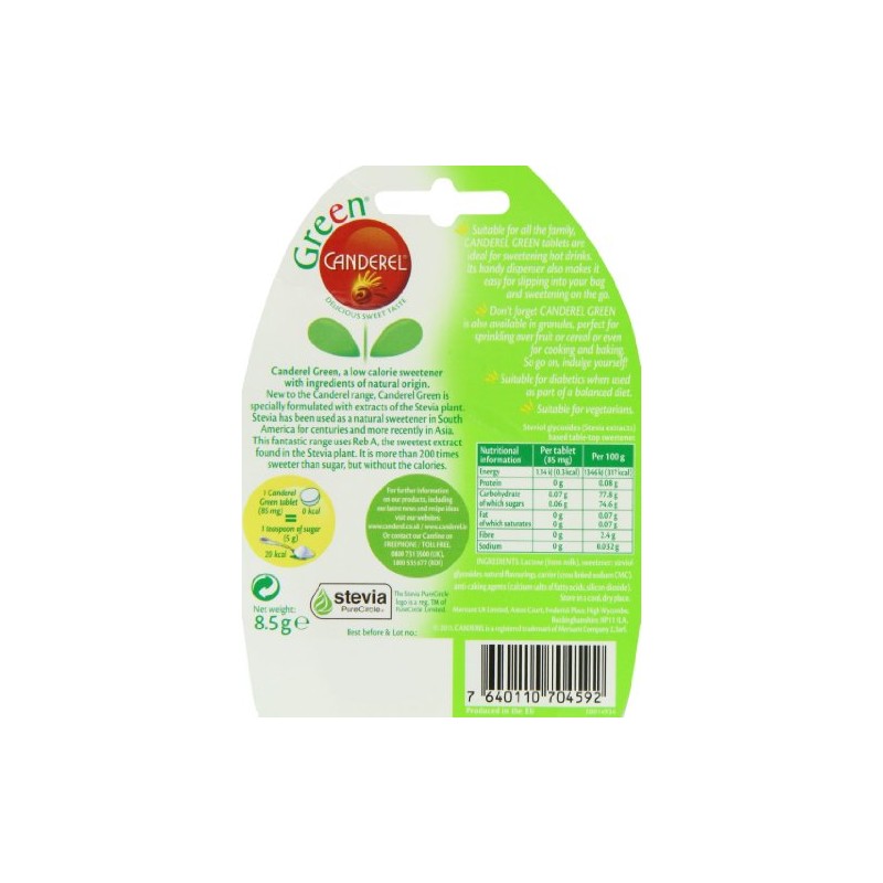 Canderel Green Canderel Green Sweetener 100 Tablets (Pack of 4,