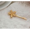 Decorative Hair Pins, 4-Pack, Women Metal Hair Clips Gold Flower