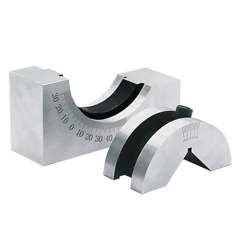 Angle V Block, Adjustable Micro Protractor with Wrench, Stainless Steel