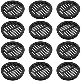 12 PCS Plastic Snap-On Mesh Air Vent Covers for Bathroom, Cabinet and Wardrobe (Black)