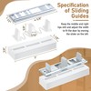 4 Pack Sliding Closet Door Floor Guides with Carpet Risers,
