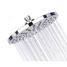 Rain Shower Head With Extension Arm, Rainfall Showerhead Waterfall Full Body Coverage 8 Inch Shower Head With 15 Inch Shower Arm, Chrome [2738]
