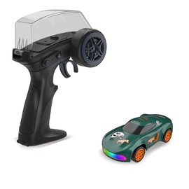 RoofWorld 1/64 Mini RC Drift Car 4WD High-Speed Desktop Toy Remote Control Sports Cars 2.4Ghz Racing Model Ideal for Racer Kids and Adults (K11 Green)