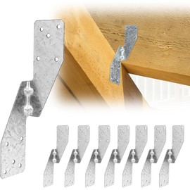Garaook 50 Pack Hurricane Straps Brackets, 16-Gauge Hot Dip Galvanized Left/Right Hurricane Ties for Rafters, Heavy Duty Joist Hangers, Roof Trusses, Rafters Ties, Hurricane Clips for 2X Deck Joists