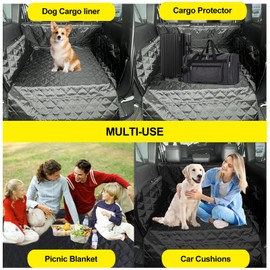 Heutamo Cargo Liner for Dogs Compatible with Toyota Land Cruiser 250 Prado J250 LC250 2024 2025, Dog Seat Mat Cover Trunk Pet Mat Waterproof Cargo Liner (Black)