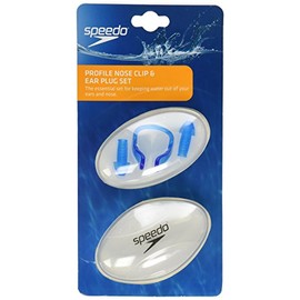 Speedo Set Ear Plugs Nose Clip, Blue, Pequeño
