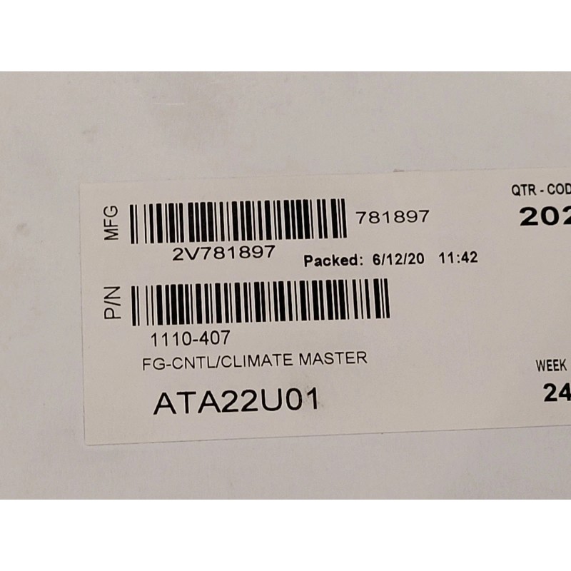 ClimateMaster ATA22U01 Climate Master Heat Cool/Heat Pump Thermostat NEW