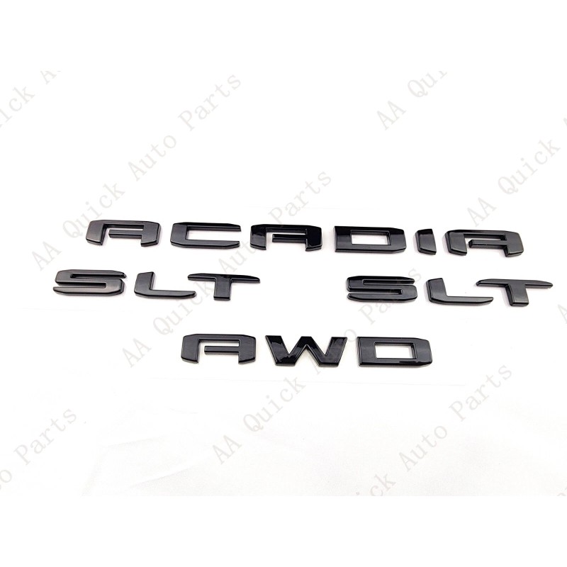 GMC 6PC Gloss Black Door Rear Tailgate Acadia SLT AWD