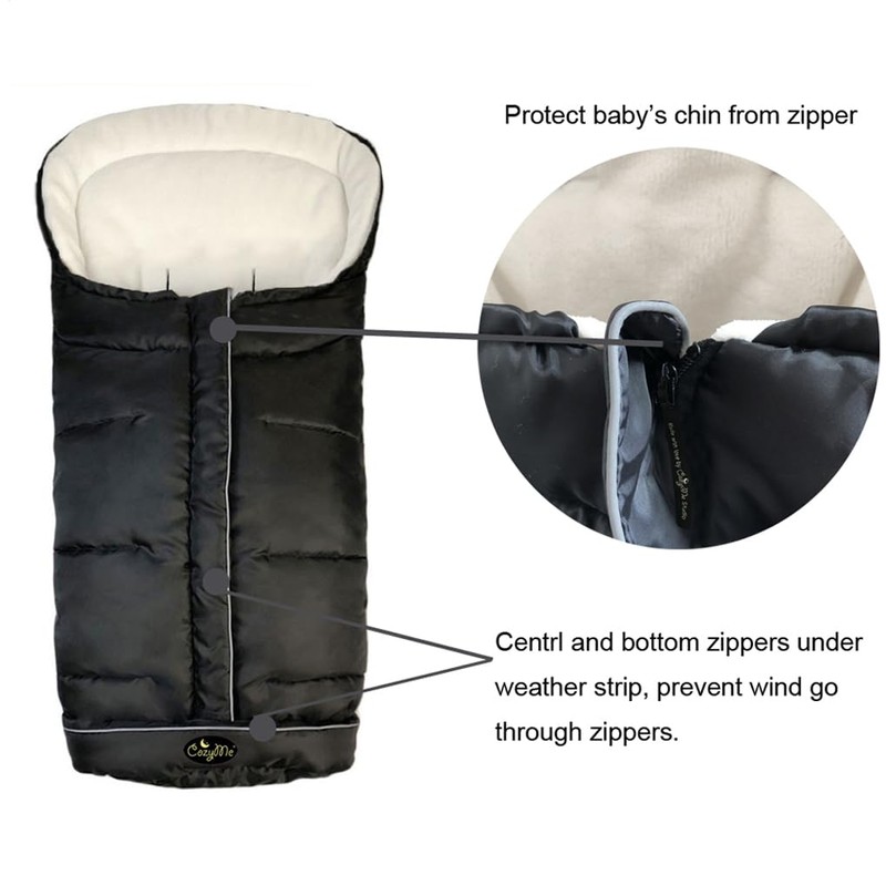 CozyMe Winter Stroller Blanket Evolution, Stroller Footmuff, 3-in-1 Waterproof Toddler