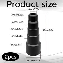 2 Stück Staubsauger Adapter,Schlauchadapter,Adapter Staubsauger,Absaugadapter,Staubsauger Adapter Gummi,Zum Verbinden Von Staubsaugerschläuchen, Kompatibel Mit Den Meisten Marken (20 Mm Bis 46,7 Mm)