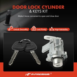 A-Premium Back Door Door Lock Cylinder Kit with Keys Compatible with Toyota Yaris 2007-2011, Tailgate Boot Lock Latch Cylinder Key Assembly for 6905552450, 69055-52450