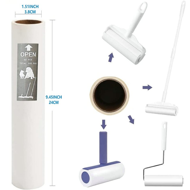 Criblor 5 Pack 9.45 Inch Wide Large Lint Roller Refills