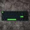 Sumgsn 172 Keys Wave Keycaps Set, Cherry Profile Doubleshot, Green,
