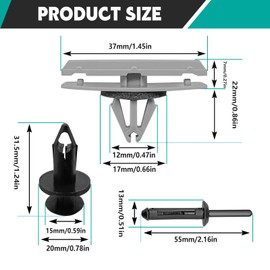 Icyhaws 45PCS Fender Flare Clips Hardware Kit, Wheel Flare Clip Retainer Compatible with Jeep Nitro 2007-2011 Jeep Liberty 2006-2012, Replaces# 55157055AA, 6503598, 6506007AA
