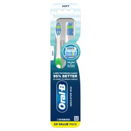 Oral-B Oral-B Indicator Color Collection Toothbrushes, Soft, 2 Count