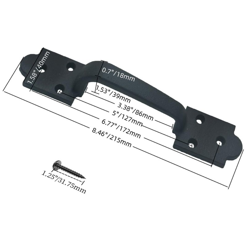 VivaLight 2 Pack Heavy Duty Gate Handle - Steel Pull