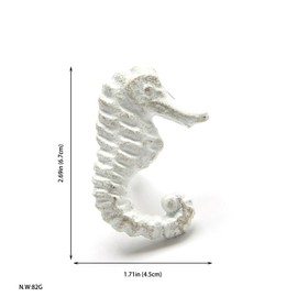 dophee 4PCS/Set Mediterranean White Iron Knobs, Sea Horse, Crab, Shell, Starfish Handles Pulls for Kitchen Cabinet Door Drawer Wardrobe Cupboard Home Furniture Decoration