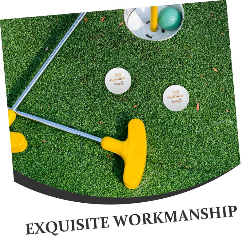 Kisangel 6pcs Golf Training Balls Durable White Rubber Practice Balls