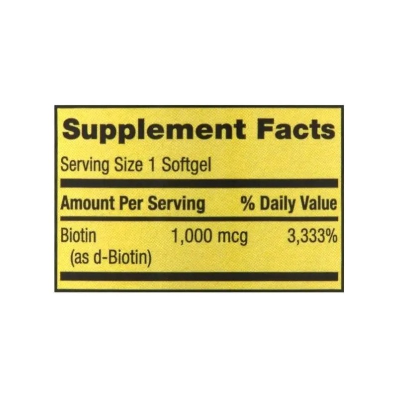 Biotin 1000 Mcg Ayuda Pelo Piel Uñas 150 Caps Saludables
