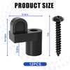 12 Pack 3/8 in Nylon Window Screen Clip with Screws