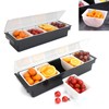 Condiment Dispenser,Fruit Veggie Condiment Caddy with Lid,Ice Cooled Condiment Server