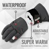 devembr Snowboarding Gloves with Wrist Guards, Ski Gloves Touchscreen, Black,