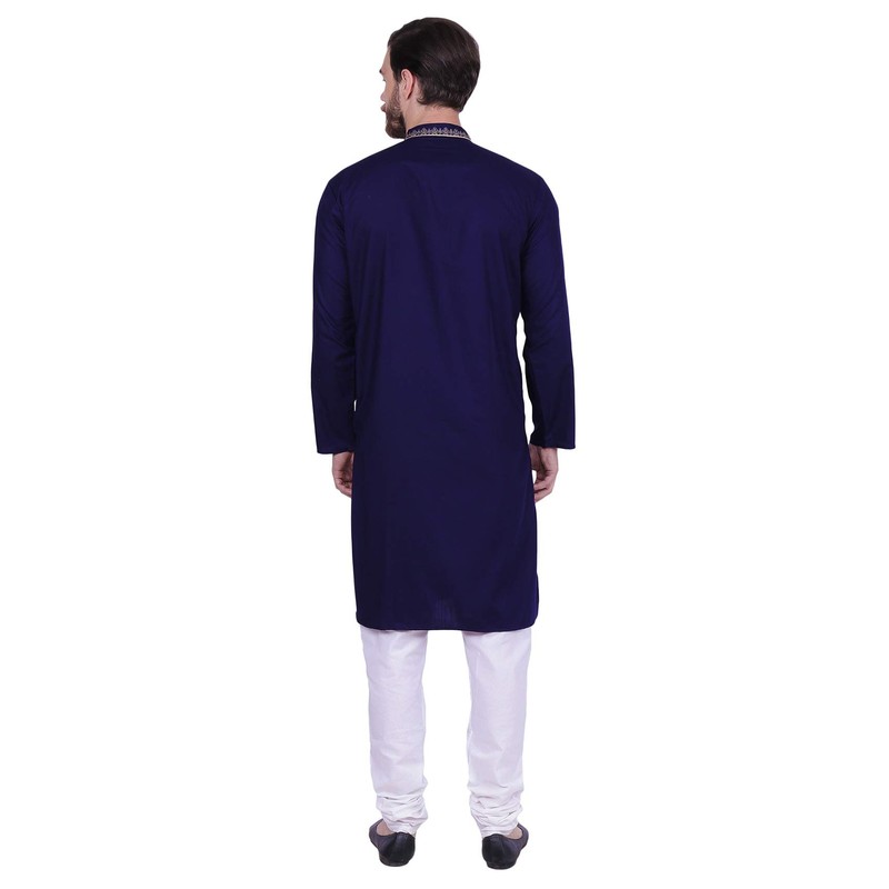 Maple Clothing Kurta - Vestido de pijama bordado de algodón